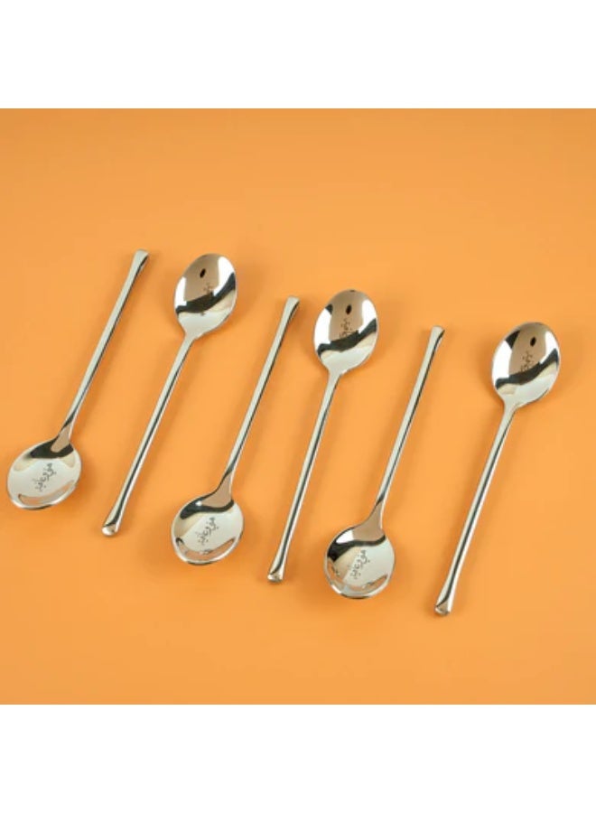 Diva Lady Luxury Spoon Set – 6 Elegant Stainless Steel Tea Spoons with a Modern Touch - Image 3