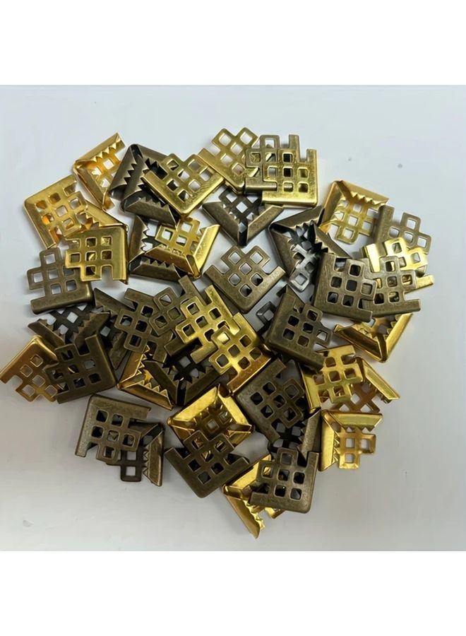 20 قطعة من واقيات الزوايا المعدنية الذهبية العتيقة، زوايا زخرفية للكتب والألبومات وسكرابوكينغ - Image 2