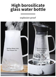LEOKOR Glass Coffee Cold Brew Maker Pot Jug with Tick Marks Stainless Steel Filter Ice Brewed Coffee Tea Infuser Pot Cold Kettle 1.2L  - Image 3