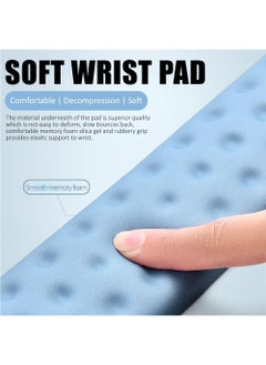 Rubik Wrist Support Mousepad with Keyboard Rest Pad, Large Memory Foam Ergonomic Mouse Pad with Non-Slip PU Base for Computer Laptop Gaming Office & Home Typing Pain Relief (Black)  - Image 2