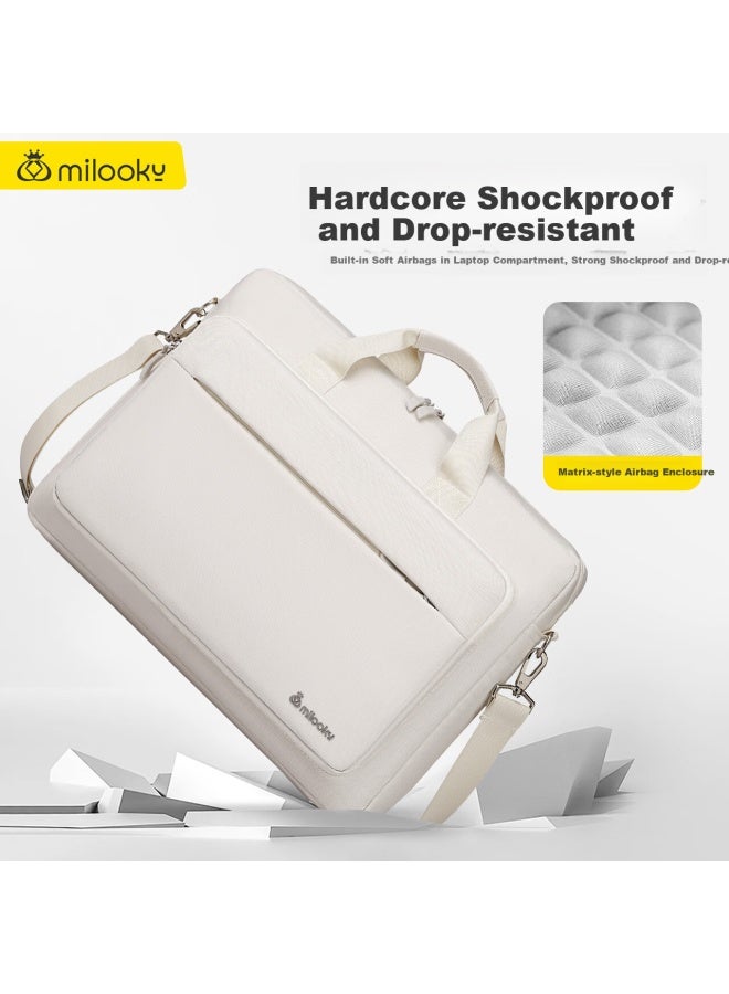 Milooky Single Shoulder Laptop Bag Large Capacity For Men Compatible With Apple Huawei 13/13.6/14 Inch Briefcase Laptop Bag - Image 2