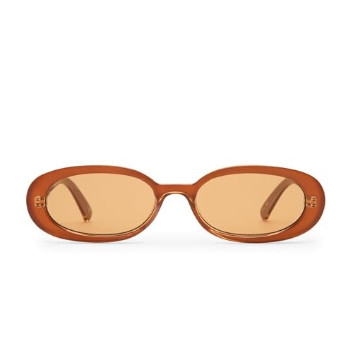 Le Specs Outta Love Sunglasses - Caramel, Oval, Unisex, Micro 90s Sleek Style - Image 3
