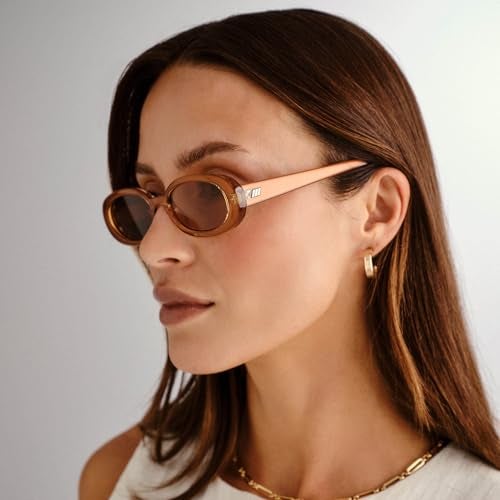 Le Specs Outta Love Sunglasses - Caramel, Oval, Unisex, Micro 90s Sleek Style - Image 5