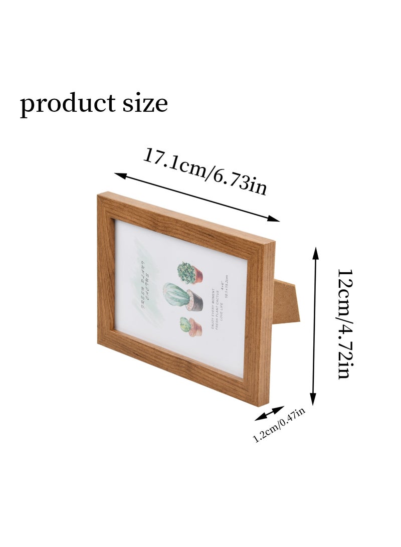 Set of 3 Photo Frames, 6 Inch (10.1x15.2cm) Density Board Picture Frames for Tabletop or Wall Display  - Image 2