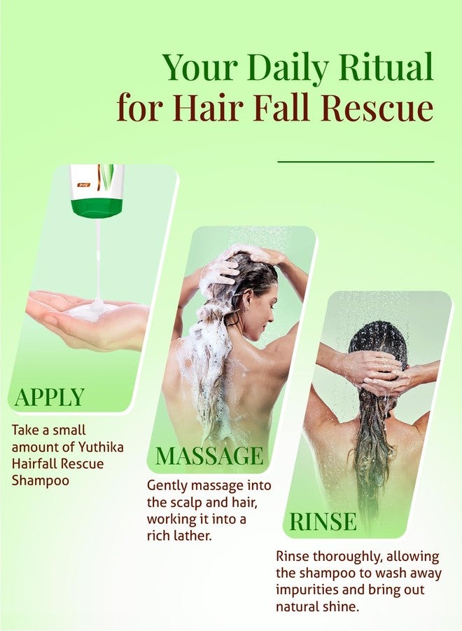 Yuthika Hair Fall Rescue Shampoo for Women & Men 650 ml | Strengthens Frizzy Hairs | Enriched with Hazelnut & Tamanu Extracts - Image 3
