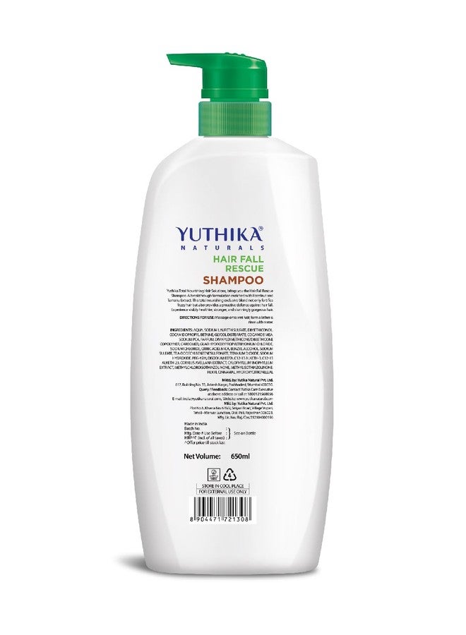 Yuthika Hair Fall Rescue Shampoo for Women & Men 650 ml | Strengthens Frizzy Hairs | Enriched with Hazelnut & Tamanu Extracts - Image 2