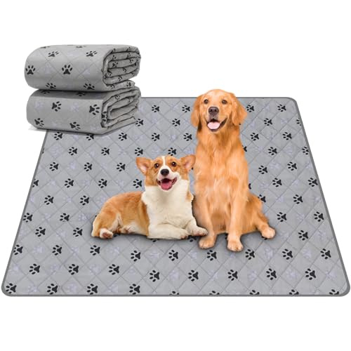 JERIA 2 Pack 36x 41 Waterproof Non Slip Wee padReusable Washable Pee Pads for DogsAbsorbent and Leakproof Training Mats for Potty Bed Sofa Potty Training - Image 1