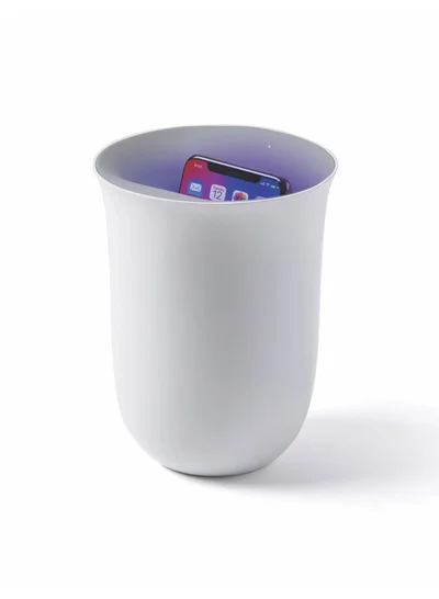 LEXON Oblio Wireless Charger And Phone Sanitizer, Uv Disinfection Light And Fast Charging Station