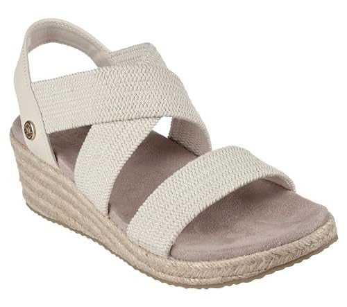 SKECHERS صندل سكيشرز النسائي مارثا ستيوارت آرتش فيت بيفرلي-برينتوود، أبيض فاتح، 6 - Image 5