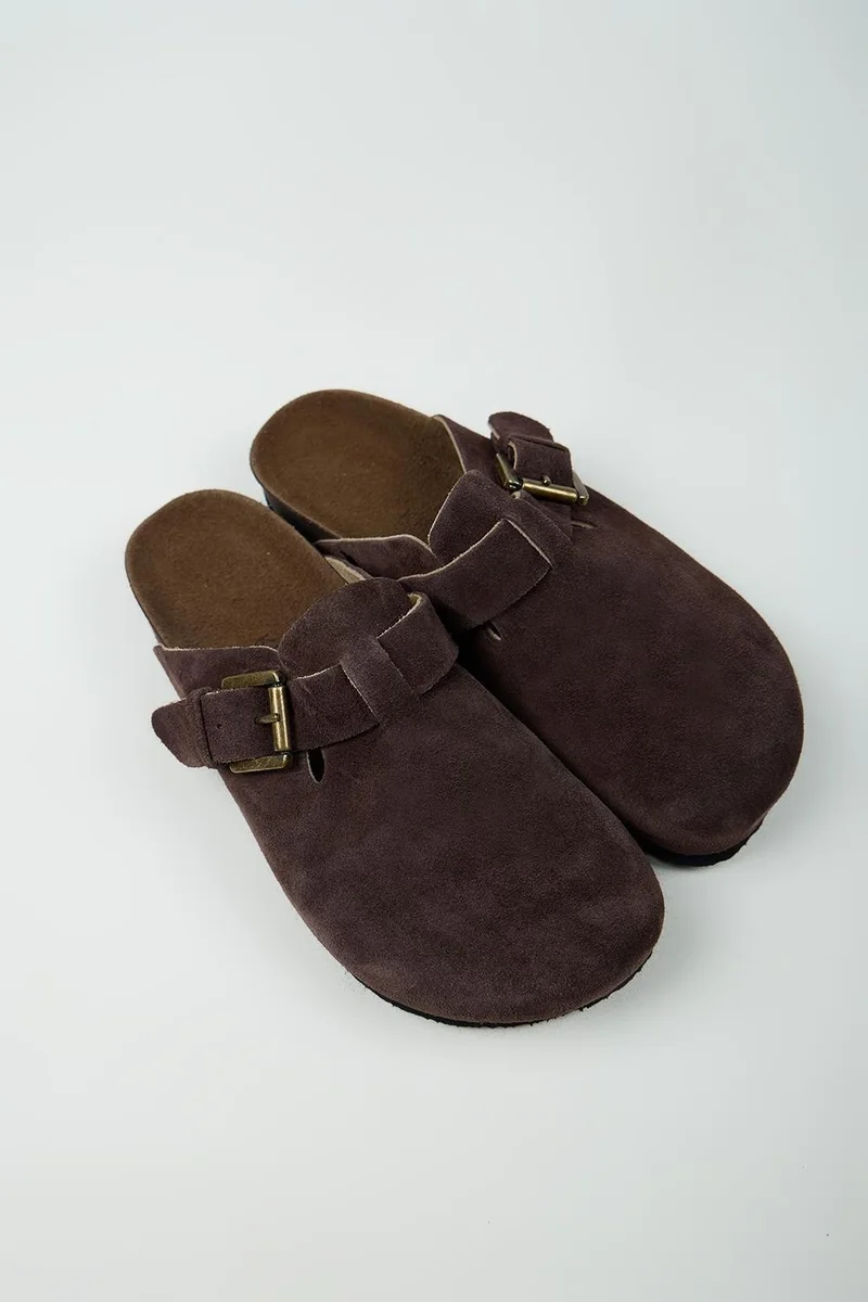 Manijero Krahe Sergio Men's Genuine Leather Clogs in Brown