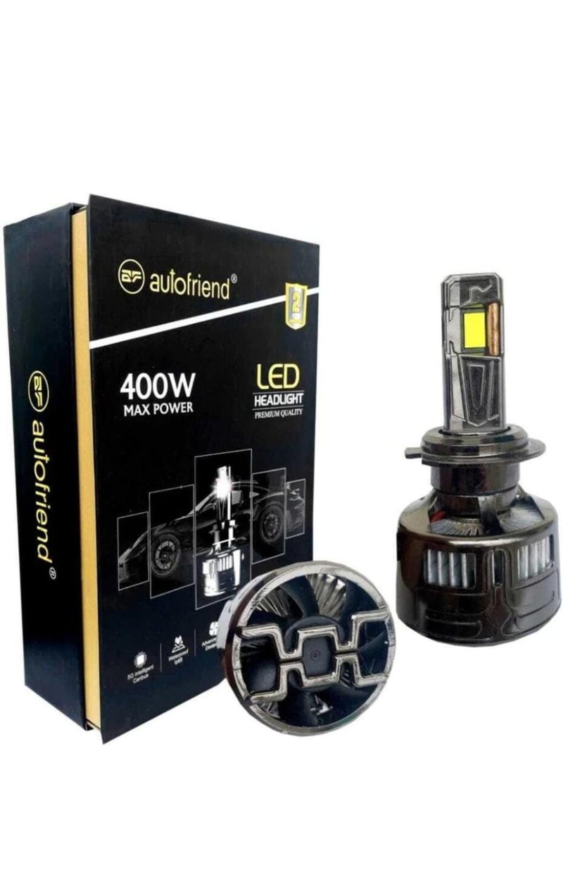 autofriend LED Headlight Bulb,H/8,H/11,400 WATT, 40000LM, 6000K Cool White, IP67 Waterproof (af-400w-H8) - Image 4