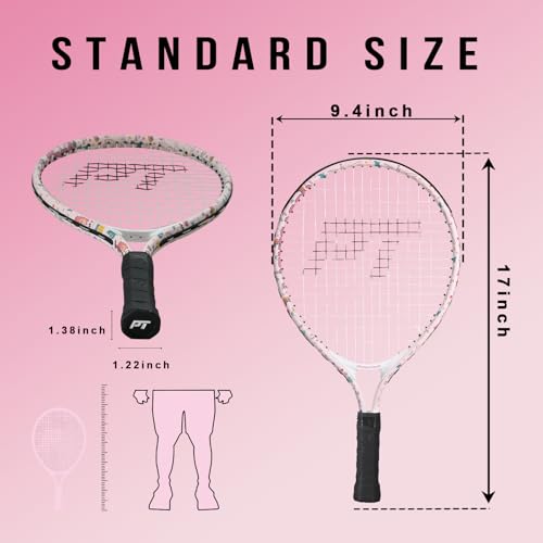 PickleTech Kids Tennis Racket - Toddler Tennis Racket, 17-25 inch Youth Tennis Racquet for Ages 2-12, Unicorn Designs for Boys & Girls, Perfect for Beginners - Image 2