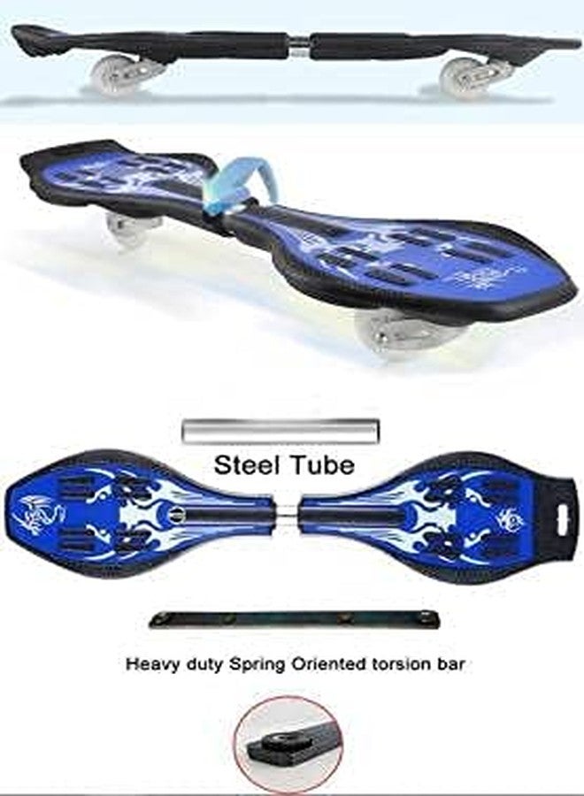 Red-Rubby Heavy Quality Wave Board with 360 Degree Rotating Lights On Wheels and Anti Slip Concaved Platform for Adults Ages 6 up, Multicolour - Image 3