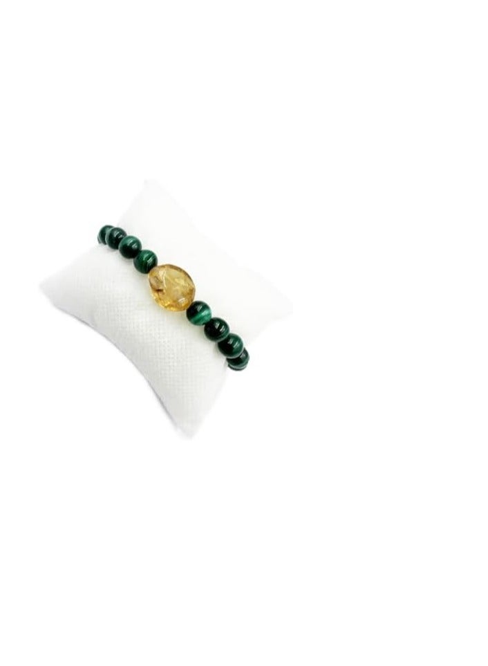 REBUY Malachite Citrine Bracelet - Image 4