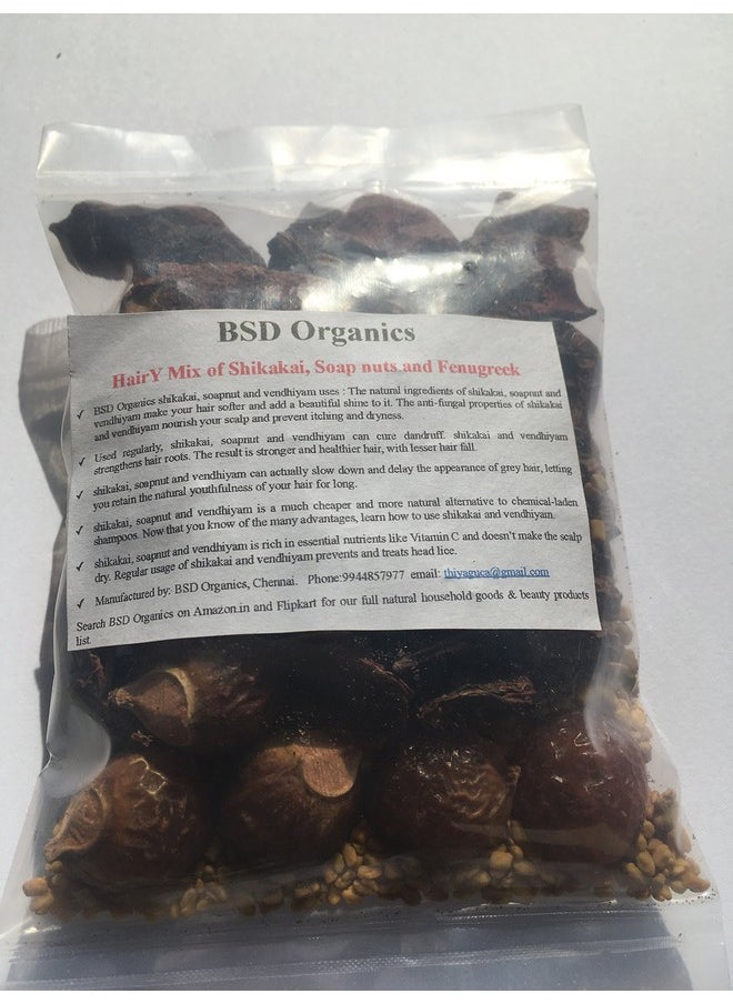 BSD Organics - BSD Organics HairY Mix of Shikakai, Soap nuts and Fenugreek - 1 kg - Image 1