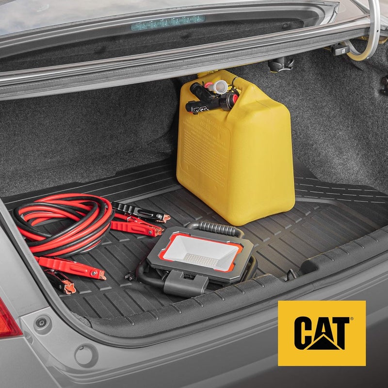Caterpillar CAT ToughRide Heavy Duty Automotive Rubber Cargo Liner Trunk Floor Mat - All Weather Protection, Trimmable to Fit Most Vehicles, Black, 53" x 36.25" - Image 3