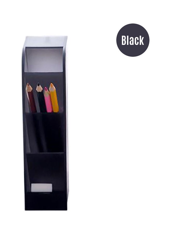 NIBEMINENT Multi-Functional Pen/Pencil Holder with 4-Compartments Black - Image 2