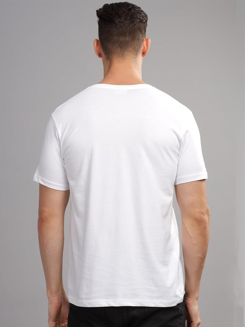 adro تي شيرت ADRO للرجال من القطن الفاخر مع تصميم قلب 'RARE' - أبيض - Image 4