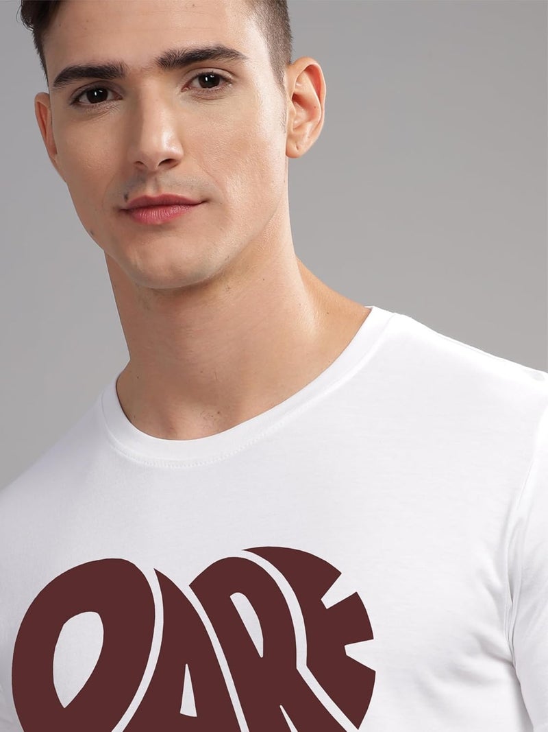 adro تي شيرت ADRO للرجال من القطن الفاخر مع تصميم قلب 'RARE' - أبيض - Image 2