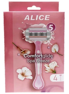 Alice Comfort Glide Spa Breeze + 4 Razor Blades in Pink