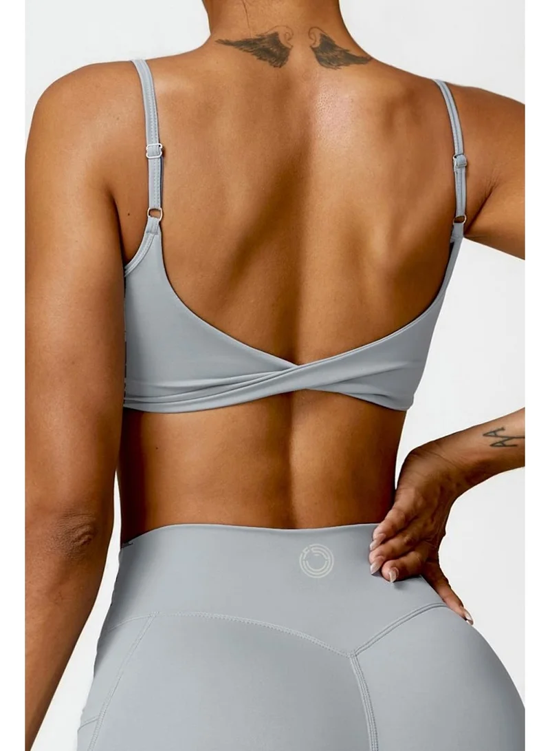 KAWN.YOGA Womens X Back Sports Bra - Padded Low Impact Workout Yoga Bra with Removable Built in Bra