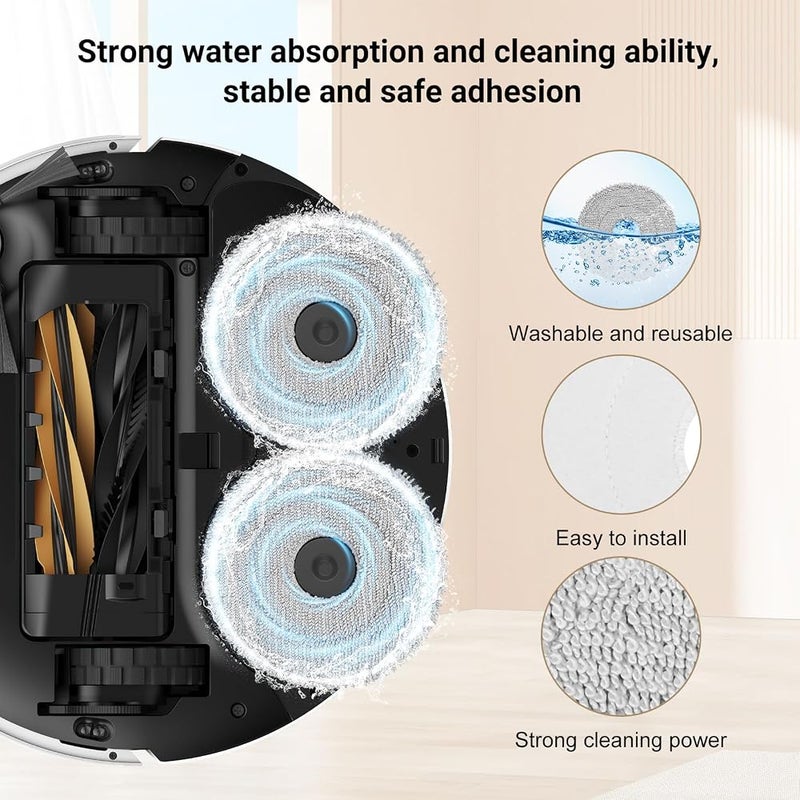 Bpbdzz 32 Piece Accessory Set for Dreame X50 Ultra Complete/L50 Pro Ultra/X50 Master Robot Vacuum Cleaner, 2 Main Brushes, 4 Filters, 6 Dust Bags, 6 Mop Pads, 6 Side Brushes, 1 Screwdriver, 6 - Image 5
