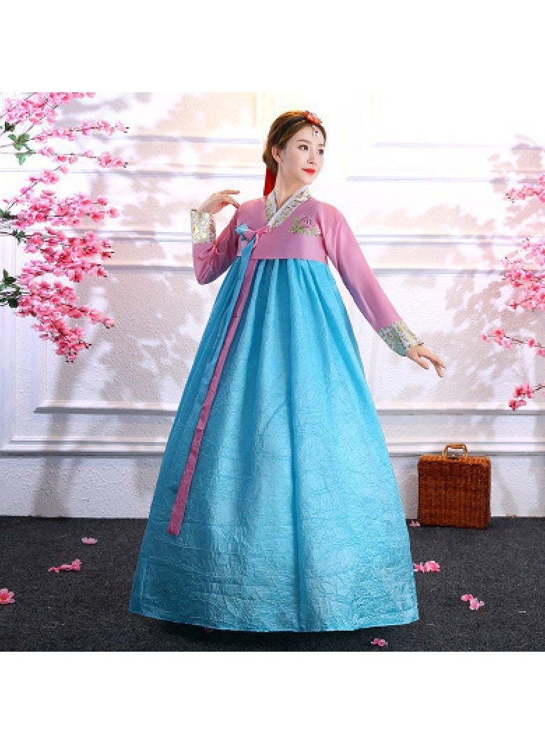KUYING New Korean Traditional Long Sleeved Dress Cosplay Clothing 