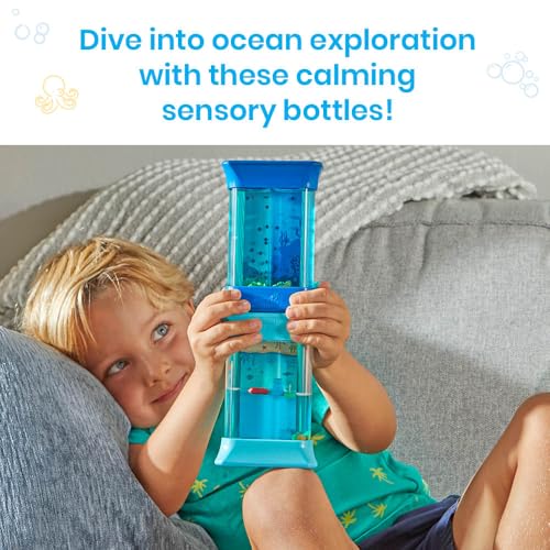 hand2mind Exploring Ocean Forces Sensory Bottles, Science Toys, Calm Down Corner Supplies, Quiet Fidgets for Classroom, Travel Toddler Toys, Preschool Classroom Must Haves, Kids Stocking Stuffers - Image 4