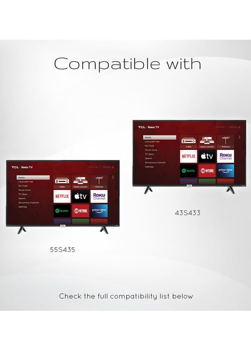 BGM Remote Control OEM 21001-00071 for TCL Roku TV with Netflix, Disney Plus, Apple TV, HBO Max 32S327, 32S335, 43S433, 43S435, 50S435, 55S435, 65S435 with battery  - Image 3