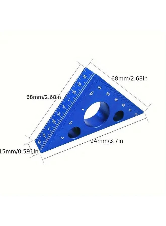 Red Aluminum Alloy Right Angle Ruler 45 90 Degree Woodworking Measuring Tool - Image 4