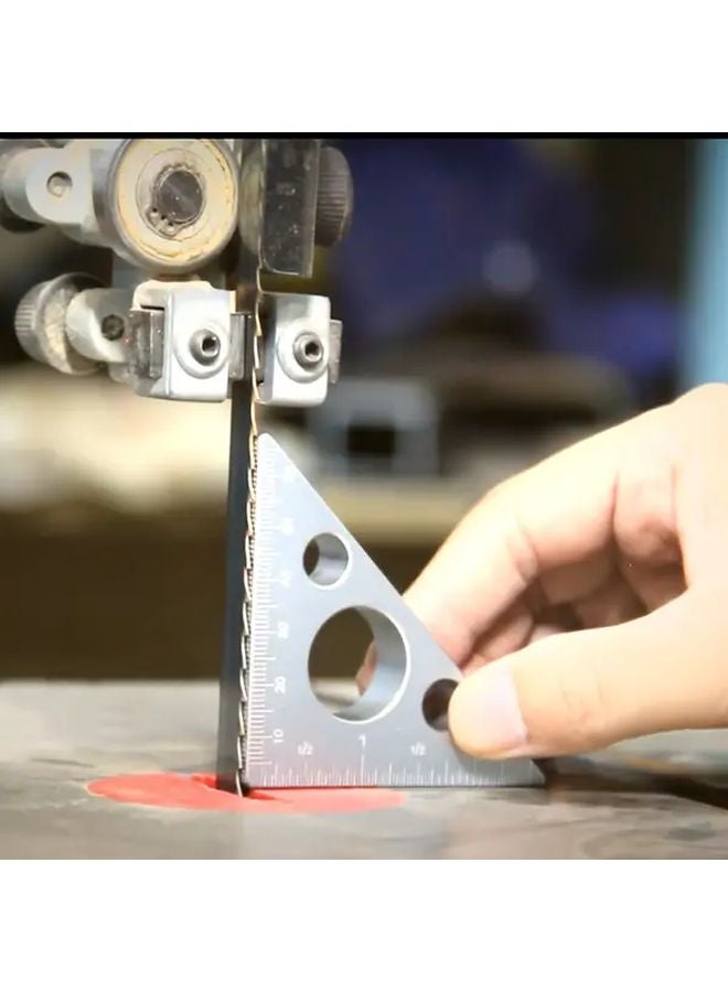 Red Aluminum Alloy Right Angle Ruler 45 90 Degree Woodworking Measuring Tool - Image 5