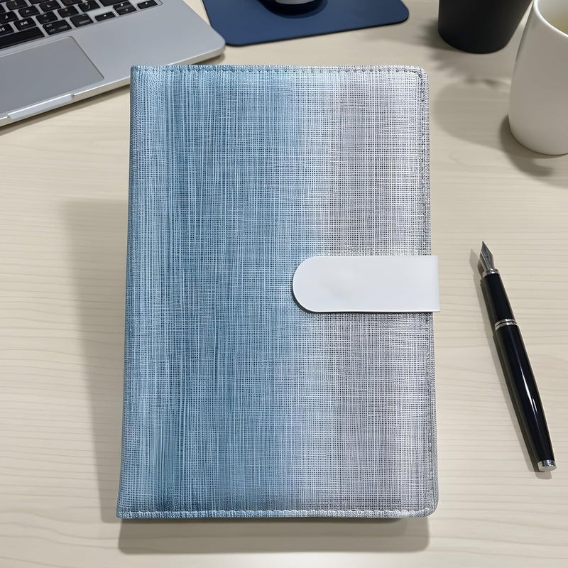 Schmick A5 Journal Notebook Diary for Men Women | Office Journal Diary Notebook with Magnetic Flip Lock (200 Ruled Pages, 6 x 8.5 Inches, 80 GSM) (Gradient Blue) - Image 1