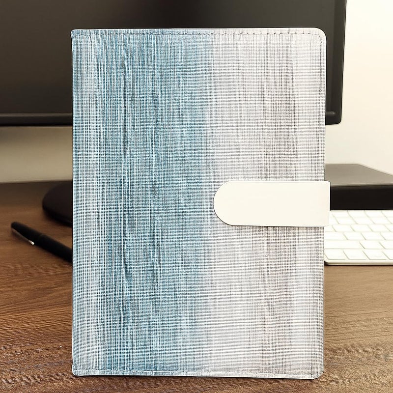 Schmick A5 Journal Notebook Diary for Men Women | Office Journal Diary Notebook with Magnetic Flip Lock (200 Ruled Pages, 6 x 8.5 Inches, 80 GSM) (Gradient Blue) - Image 5