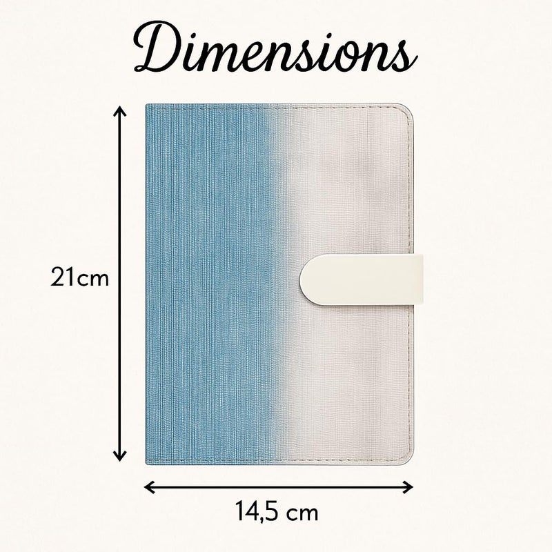 Schmick A5 Journal Notebook Diary for Men Women | Office Journal Diary Notebook with Magnetic Flip Lock (200 Ruled Pages, 6 x 8.5 Inches, 80 GSM) (Gradient Blue) - Image 4