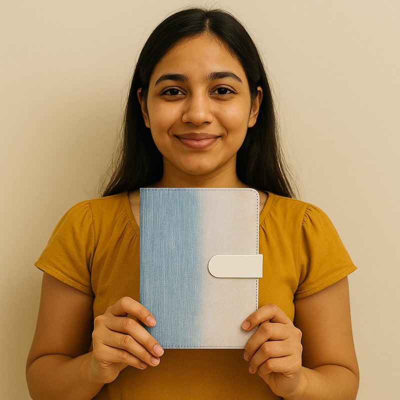 Schmick A5 Journal Notebook Diary for Men Women | Office Journal Diary Notebook with Magnetic Flip Lock (200 Ruled Pages, 6 x 8.5 Inches, 80 GSM) (Gradient Blue) - Image 3