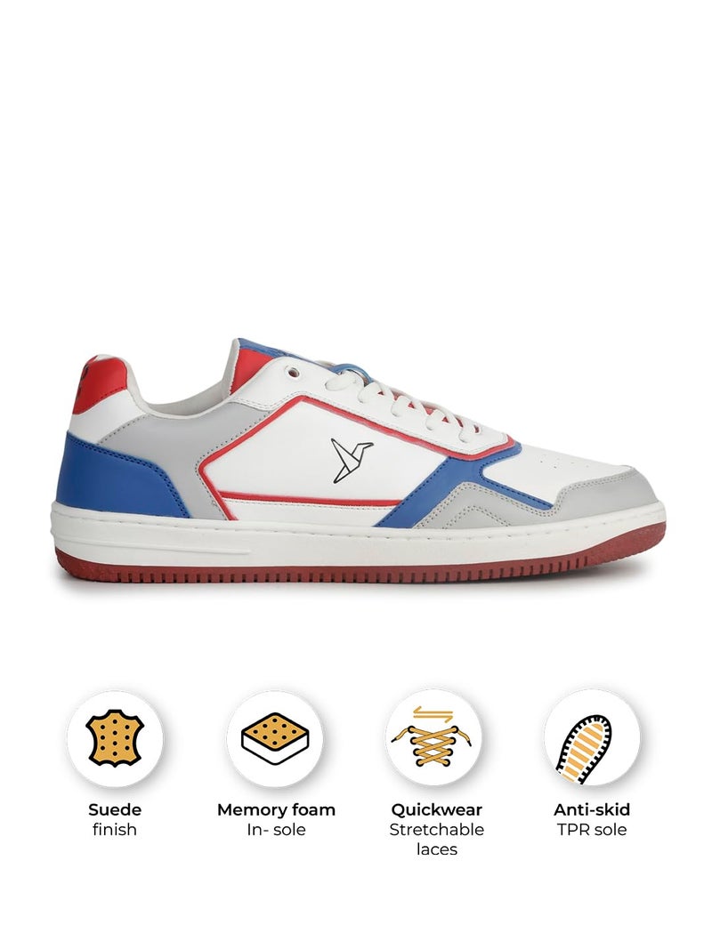 YOHO Colored PU Fashion Sneaker For Men | Comfortable shoes | Cushioned Insole | Quick-wear elastic laces | Lightweight | Dynamic Feet Support | Fashionable | Stylish | Modern - Image 2