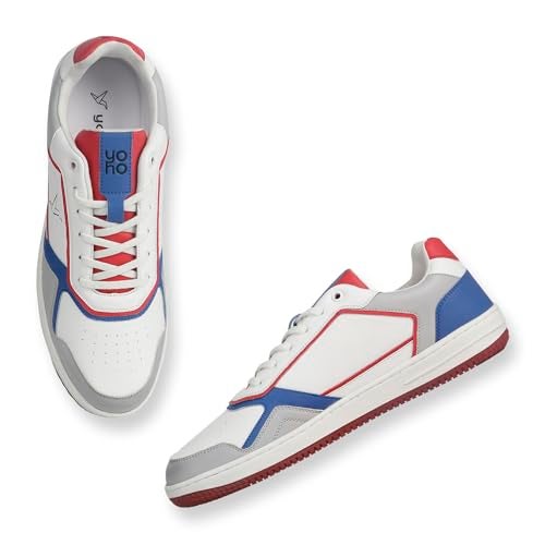 YOHO Colored PU Fashion Sneaker For Men | Comfortable shoes | Cushioned Insole | Quick-wear elastic laces | Lightweight | Dynamic Feet Support | Fashionable | Stylish | Modern - Image 4