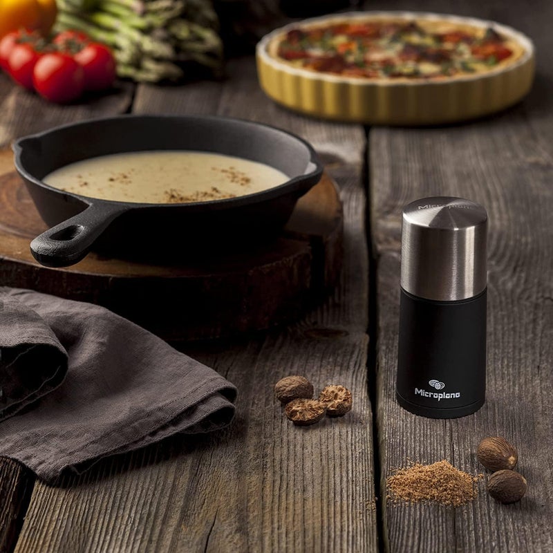 Microplane Manual Spice Mill - Cinnamon Grinder and Nutmeg Grater (Stainless Steel) - Image 5