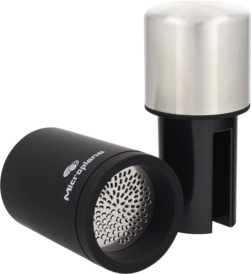 Microplane Manual Spice Mill - Cinnamon Grinder and Nutmeg Grater (Stainless Steel) - Image 1