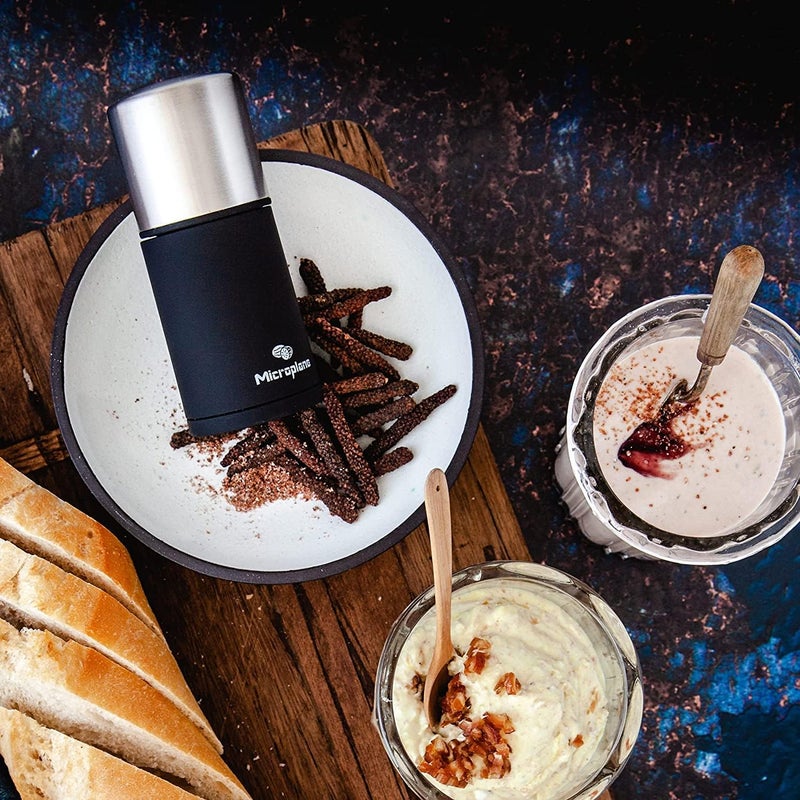 Microplane Manual Spice Mill - Cinnamon Grinder and Nutmeg Grater (Stainless Steel) - Image 4
