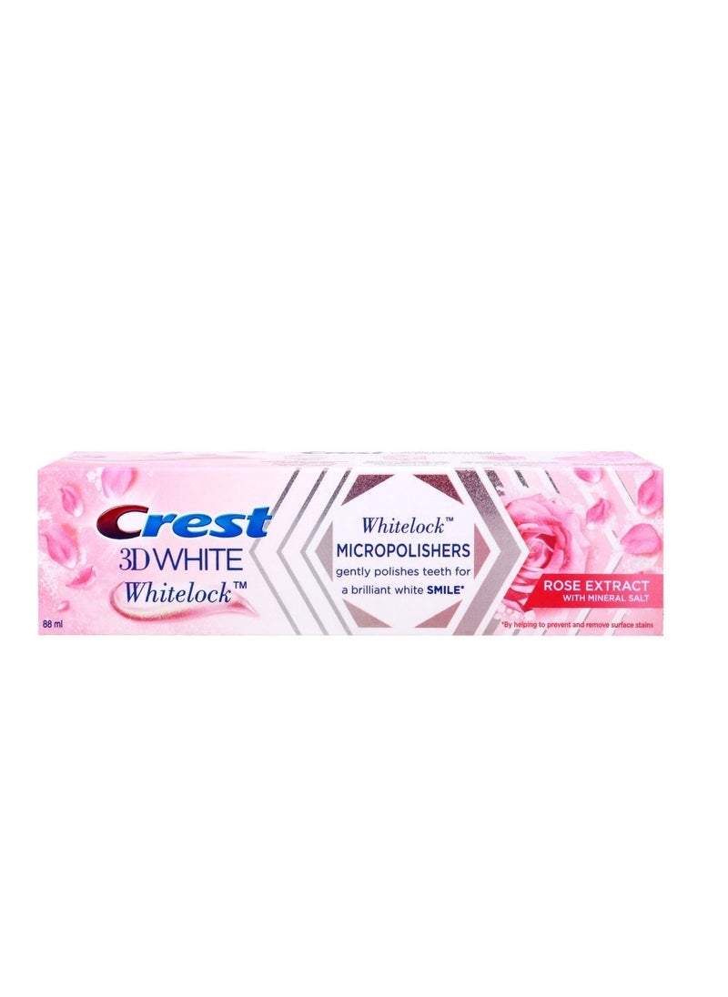 Crest 3D White Whitelock Micropolishers Rose Extract With Mineral Salt Toothpaste 