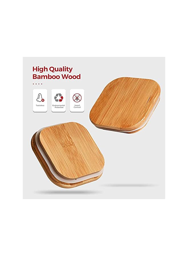 IAF Storage Jar with Bamboo Lids and bamboo Spoon,Set of 3 Airtight Food Jars Kitchen Food Storage Containers with Scoop For Serving Tea, Coffee, Flour, Sugar, Candy, Cookie, Spice (Large:1200ml) - Image 5