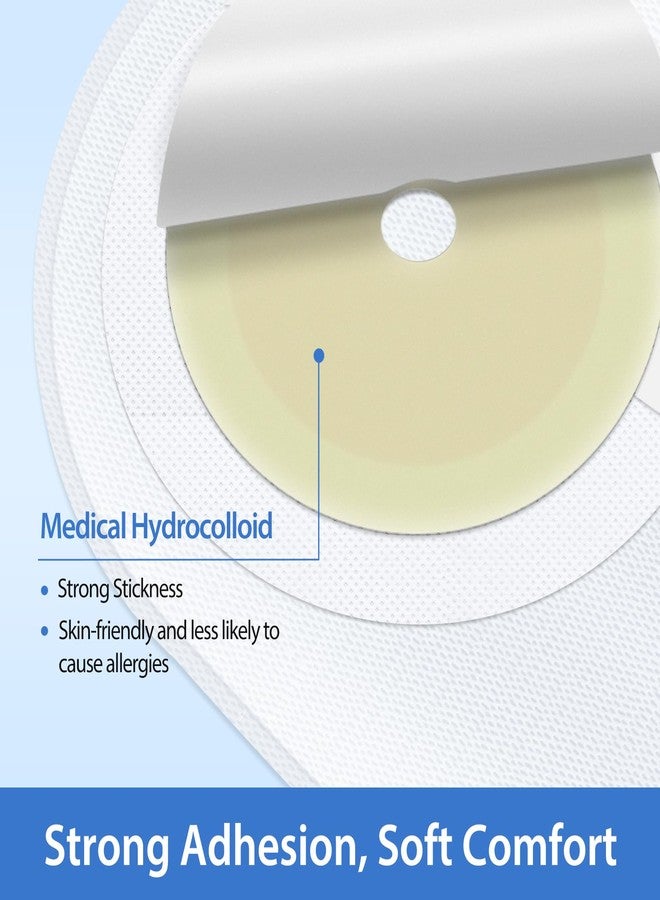 Heagimed 30 Pack Colostomy Bags Ostomy Supplies, One Piece Ostomy Bag with Strong Hook-and-Loop Closure, Drainable Ostomy Pouches for Ileostomy Stoma Care, White, Cut-to-Fit, 65 mm Max - Image 3