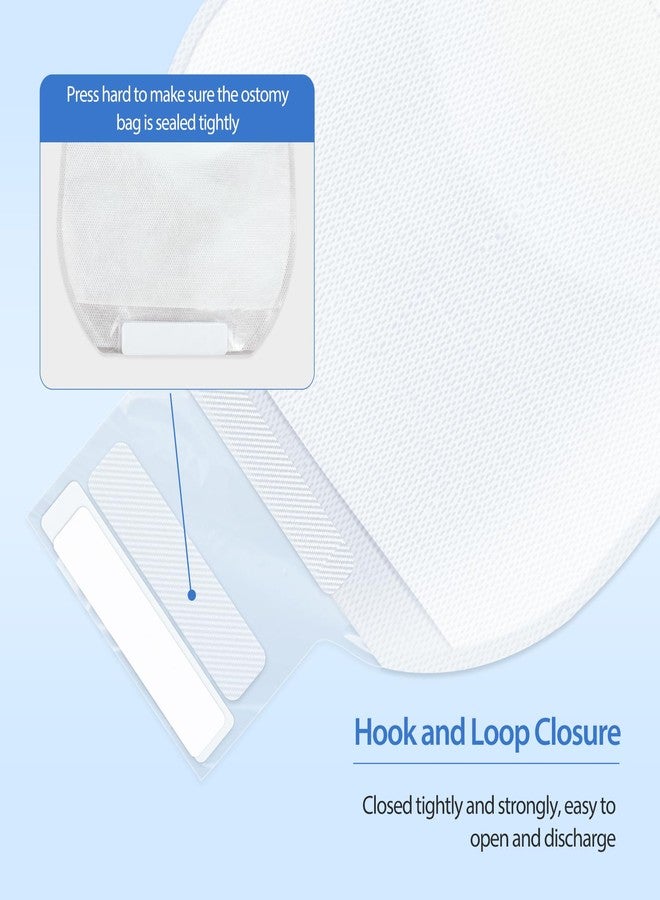 Heagimed 30 Pack Colostomy Bags Ostomy Supplies, One Piece Ostomy Bag with Strong Hook-and-Loop Closure, Drainable Ostomy Pouches for Ileostomy Stoma Care, White, Cut-to-Fit, 65 mm Max - Image 4