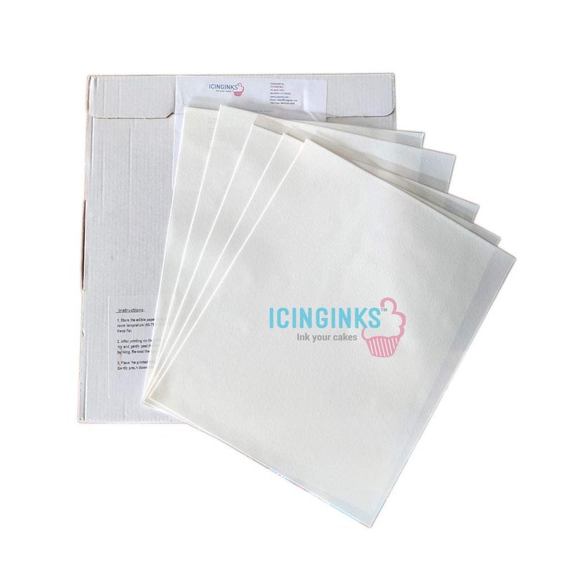 Icinginks Premium Edible Frosting Sheets, Sugar Sheets, Icing sheets 24 count (8.5" X 11") A4 Edible Paper for cake printers - Image 1