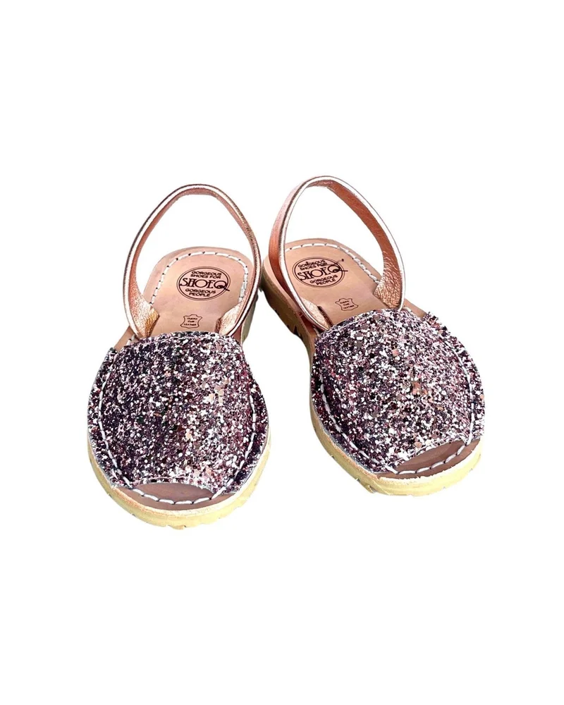 SHOEQ Rose Gold Glitter Girls Classic Avarca for Women | Best Price UAE