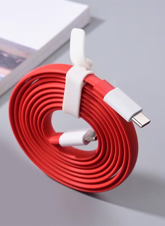OnePlus Warp Charge Type-C to Type-C Cable – 1 Meter, Fast Charging & Data Sync Red - Image 2