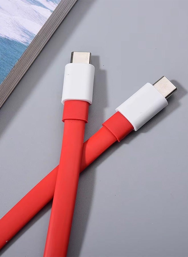 OnePlus Warp Charge Type-C to Type-C Cable – 1 Meter, Fast Charging & Data Sync Red - Image 4