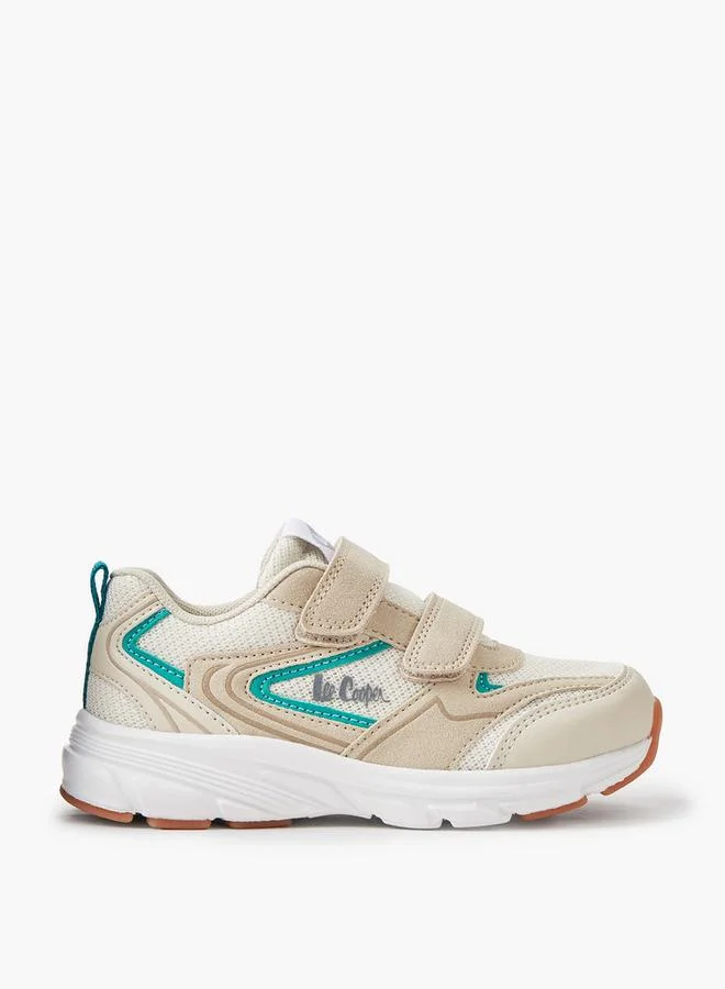 Lee Cooper BEIGE Boys Hook & Loop Ankle School Sneakers for Men | Best Price UAE