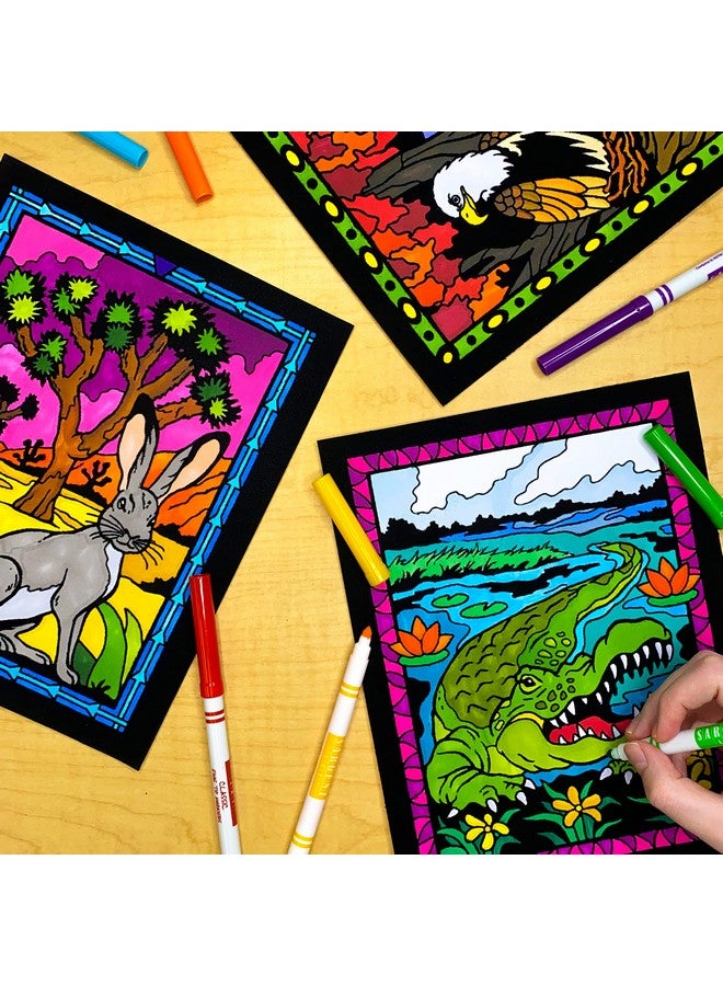 Stuff2Color باقة سوبر من 18 ملصق تلوين من المخمل الناعم (إصدار الحدائق الوطنية) - رائع لقضاء وقت العائلة، الفنون والحرف، السفر، في المنزل، مرافق الرعاية [جميع الأعمار: الفتيات، الأولاد، البالغين، الأطفال الصغار، المراهقين] - Image 2